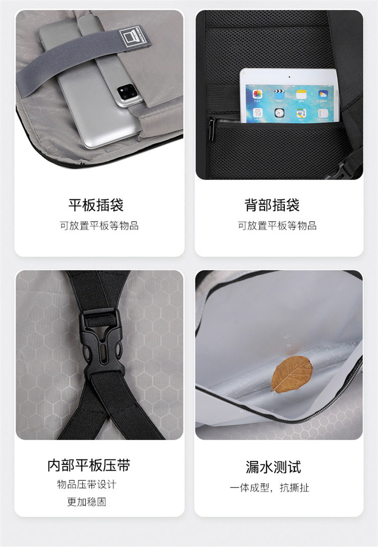 Meinaili 2406 Large Capacity Waterproof Computer Backpack Wet/Dry Separation Business Travel Charging Expansion Feature