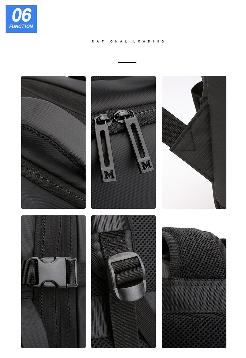 Meinaili AT-14 35L Large Backpack Flight Waterproof Business Luggage Large Backpack Fits 17.3 Inch Laptop