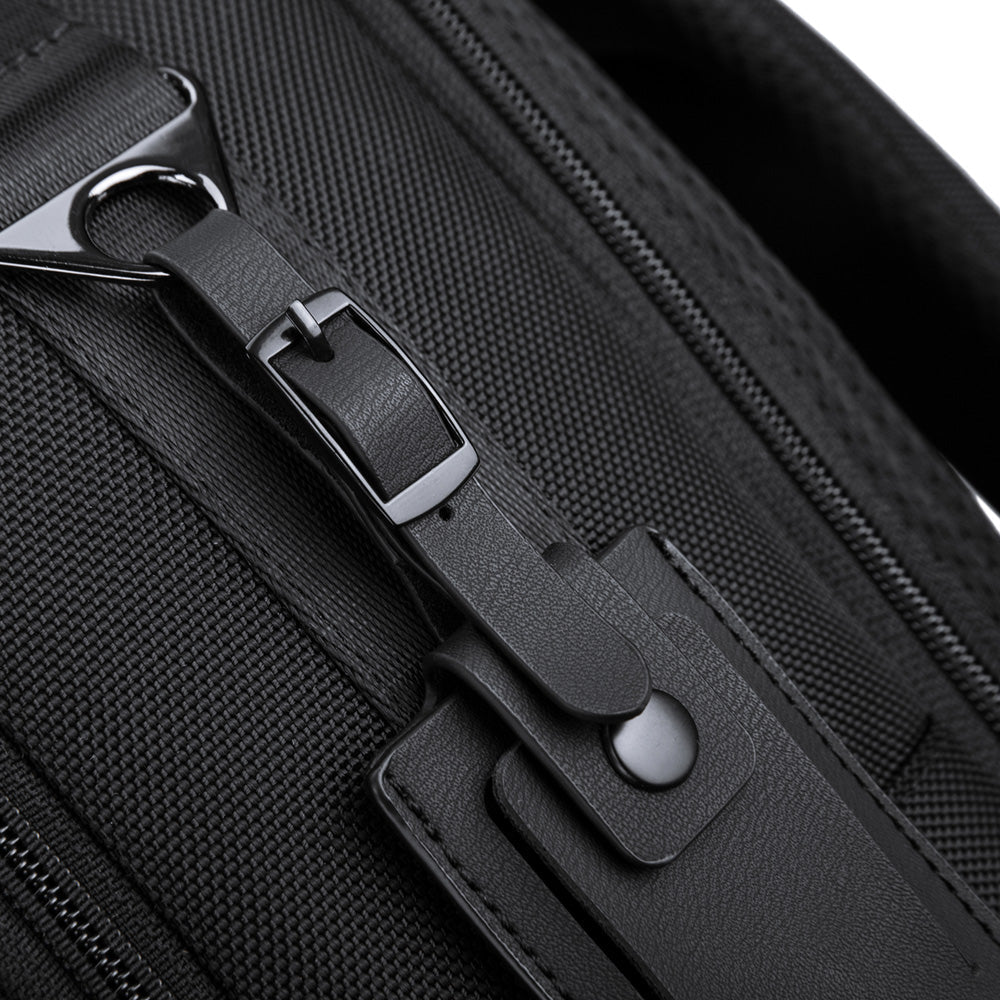 Bange Water Resistant 30 L Polyester Anti Theft Foldable 15.6 Inch Travel Laptop Backpack Black