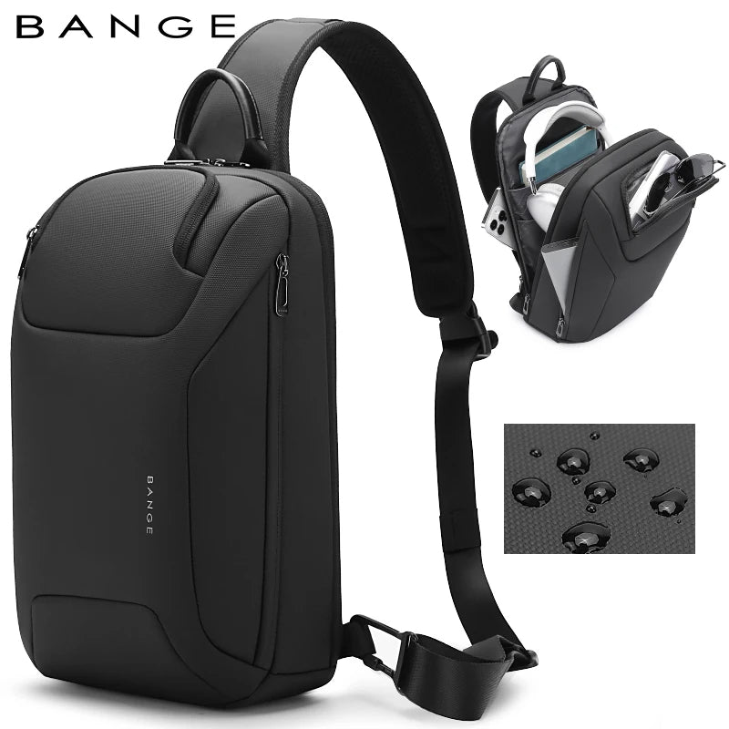 Bange 8031 – Multifunctional Waterproof Anti-theft Men's Sling Shoulder Bag (Blue)