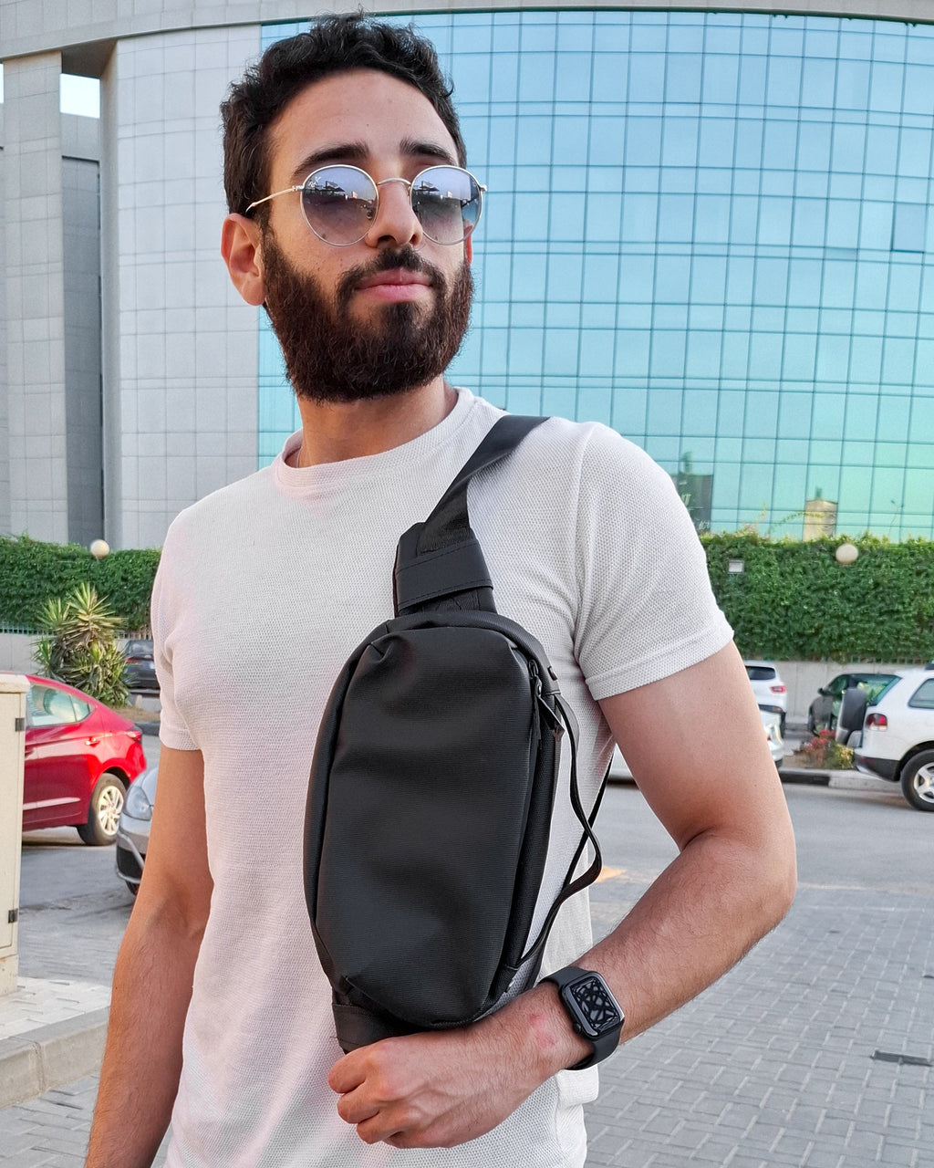 Crossbody Sling Chest Daypack Original High Quality Bag T5-01 Black