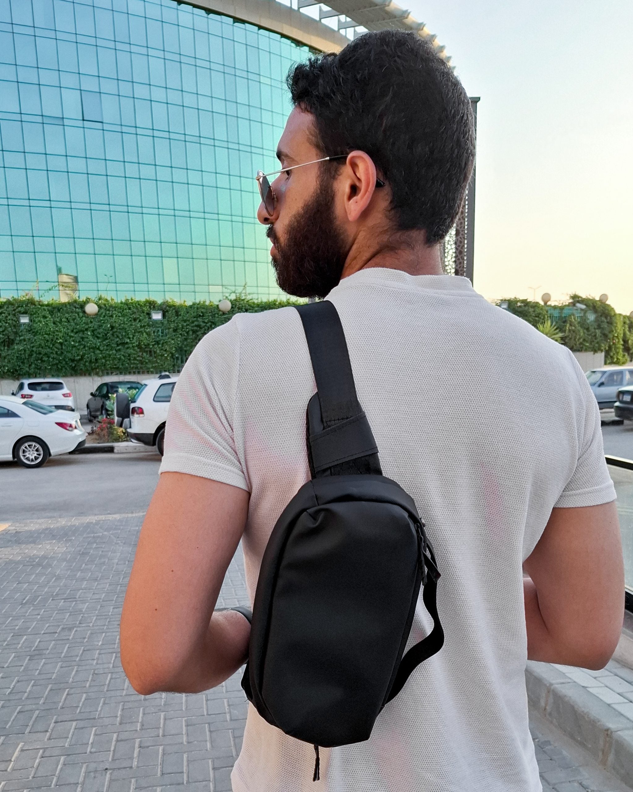 Crossbody Sling Chest Daypack Original High Quality Bag T5-01 Black