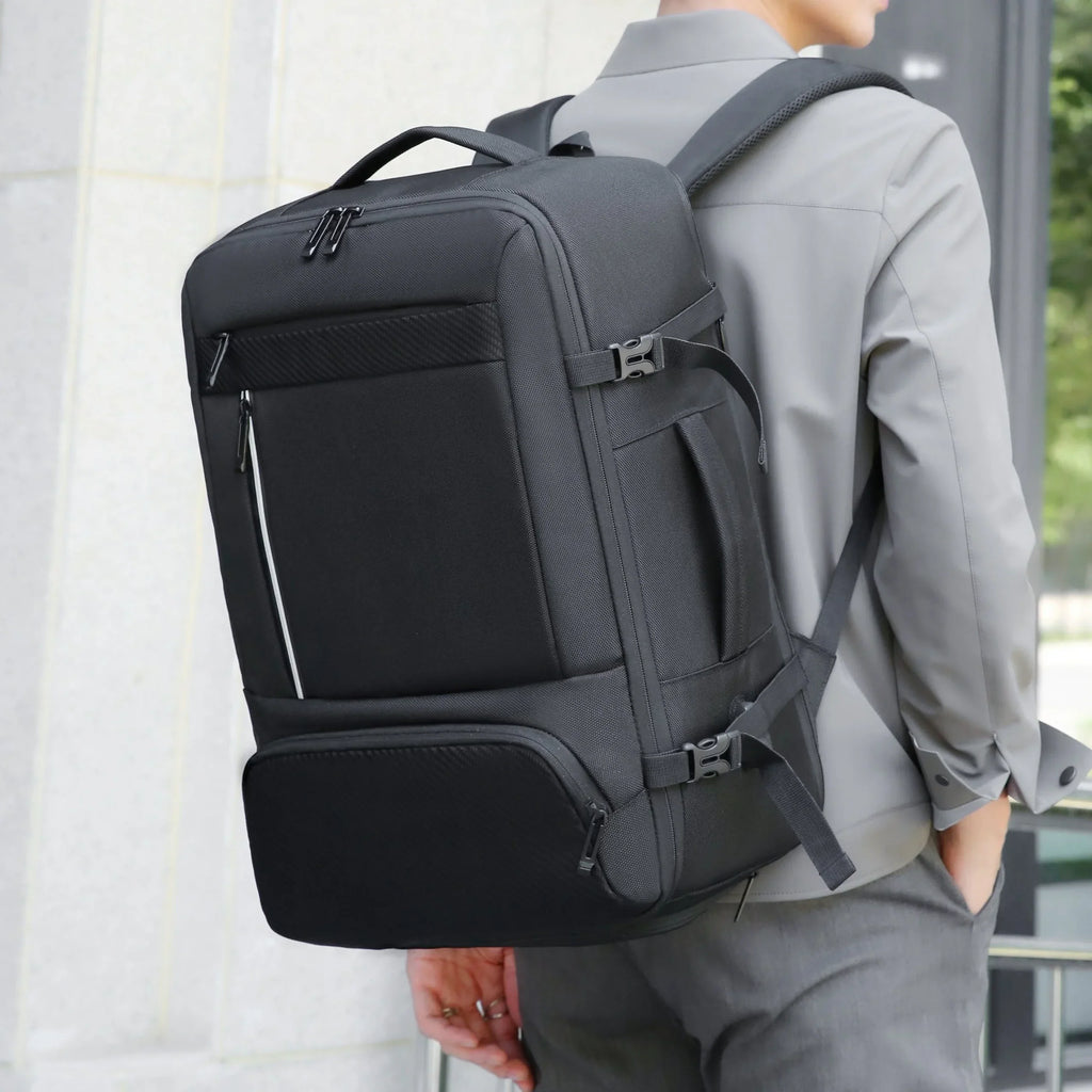 Meinaili 2405 Large Capacity Waterproof Computer Backpack Wet/Dry Separation Business Travel Charging Expansion Feature