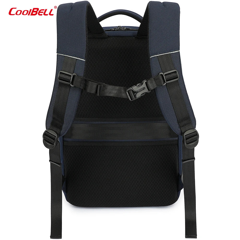 Men 20 L Waterproof Backpack For 15.6 inch Laptop With USB Charging Port/Shockprof Compartment ,180° Opening& Closing  CB-8281 Blue