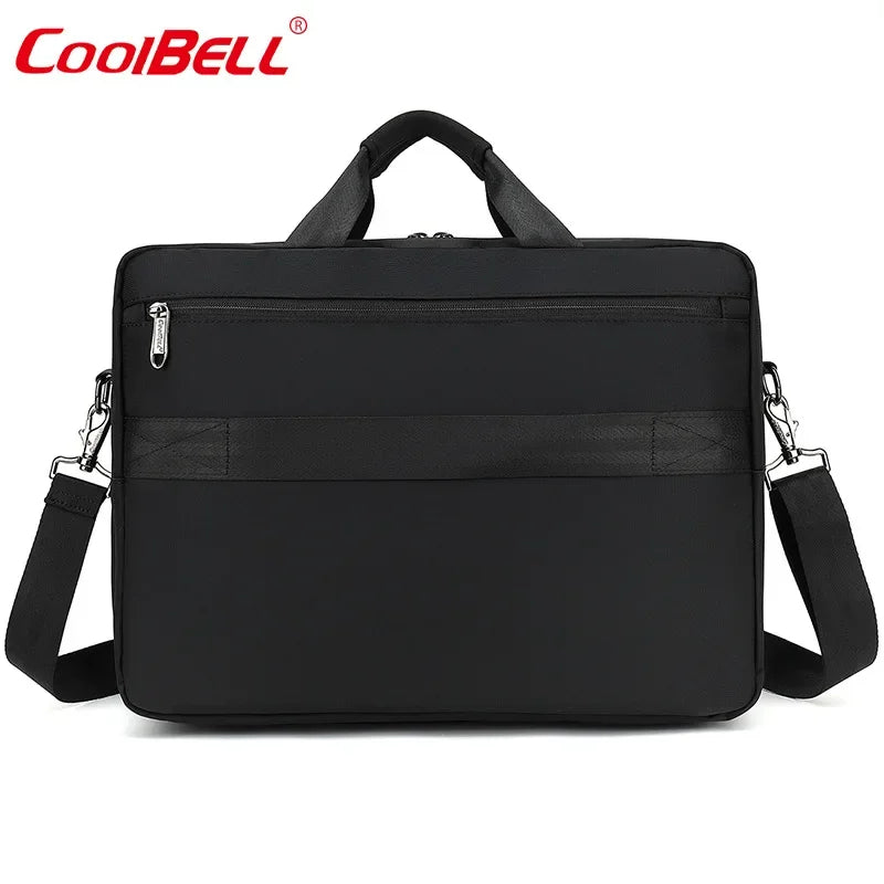 CoolBELL 2025 New Men Briefcases For 15.6 inch Laptop Computer Business Waterproof Shockproof Handbag Shoulder Crossbody Bag CB-2120 Black