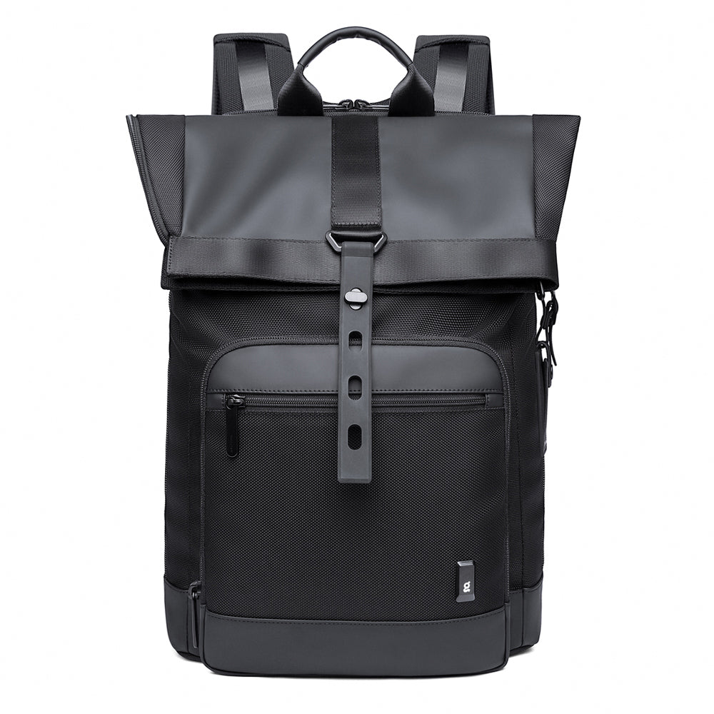 Bange Water Resistant 30 L Polyester Anti Theft Foldable 15.6 Inch Travel Laptop Backpack Black