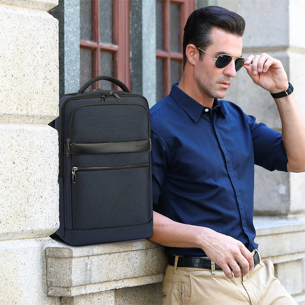 Men 20 L Waterproof Backpack For 15.6 inch Laptop With USB Charging Port/Shockprof Compartment ,180° Opening& Closing CB-8281 Black