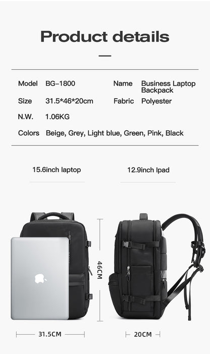 Bange 1800 – Laptop Backpack (Black)