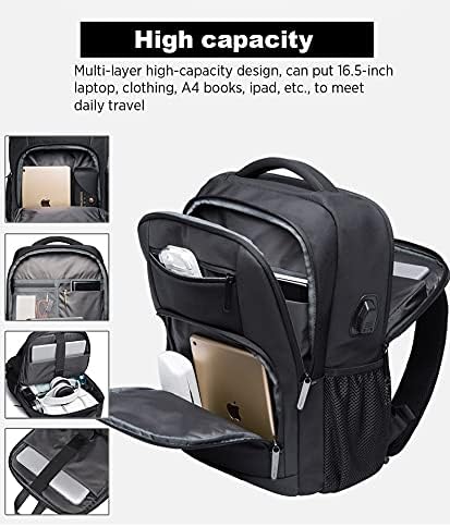 Bange 15.6 Inch Laptop Backpack Large Capacity School Bag Usb Charging Port Water Resistant - Grey