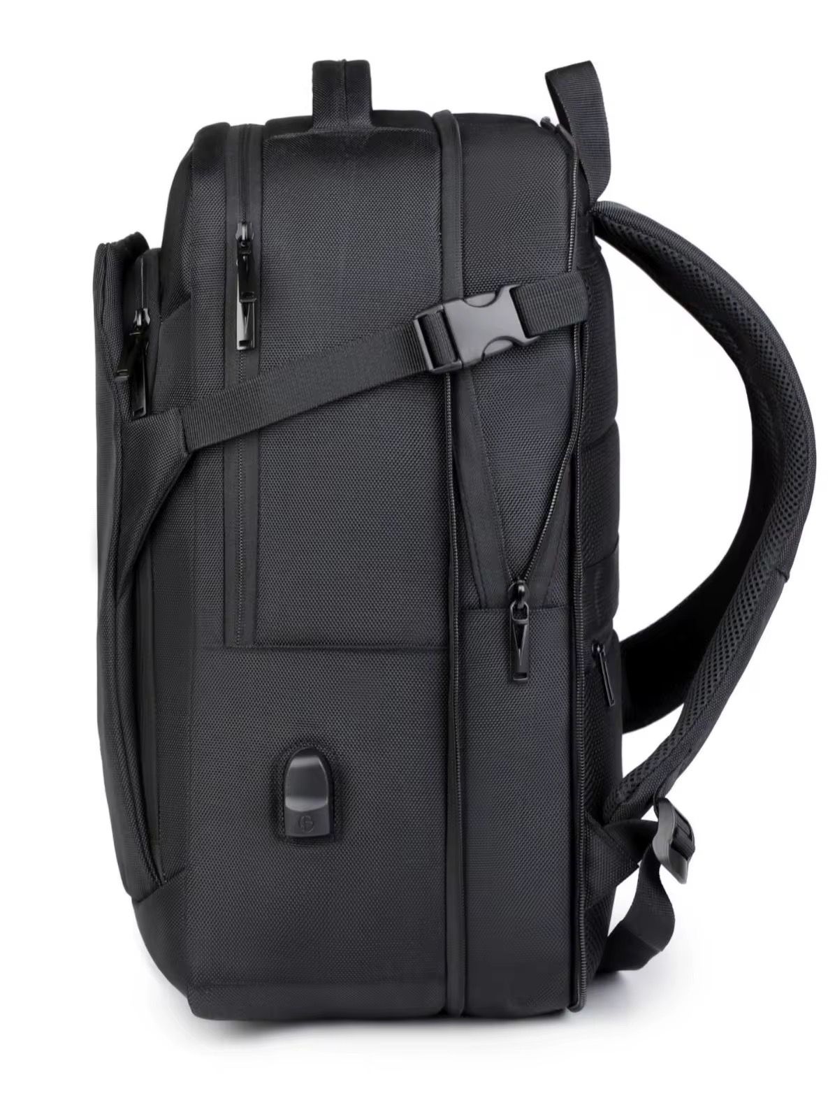 Meinaili 2504 Large Capacity Waterproof Computer Backpack Wet/Dry Separation Business Travel Charging Expansion Feature