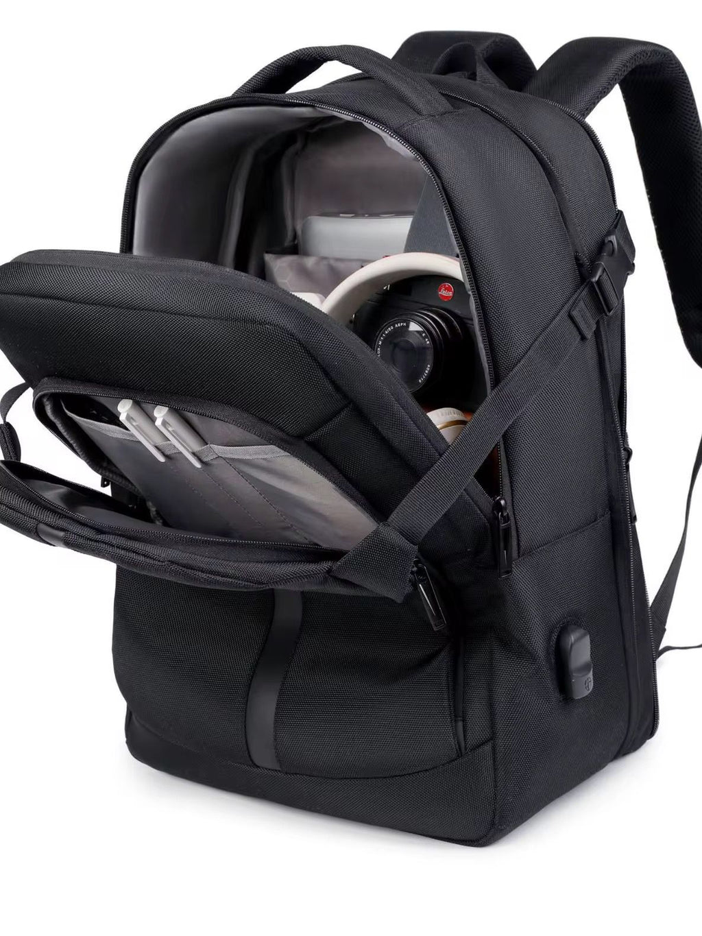 Meinaili 2504 Large Capacity Waterproof Computer Backpack Wet/Dry Separation Business Travel Charging Expansion Feature