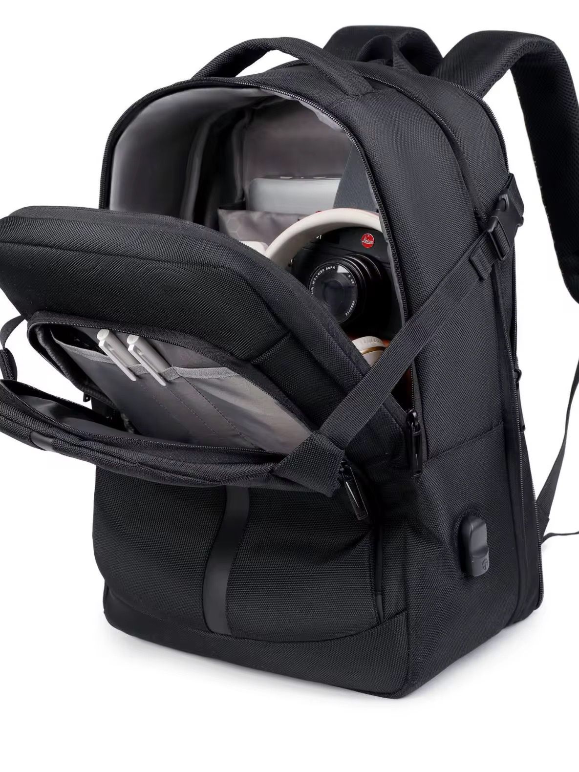 Meinaili 2504 Large Capacity Waterproof Computer Backpack Wet/Dry Separation Business Travel Charging Expansion Feature