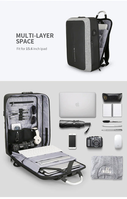 N-Elegance NMR-Black – 17" Laptop Backpack (Black)