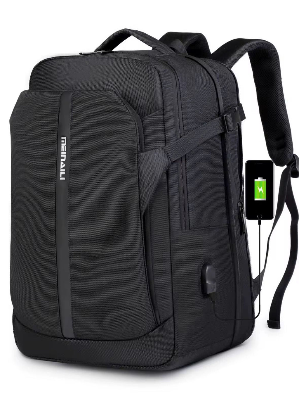 Meinaili 2504 Large Capacity Waterproof Computer Backpack Wet/Dry Separation Business Travel Charging Expansion Feature