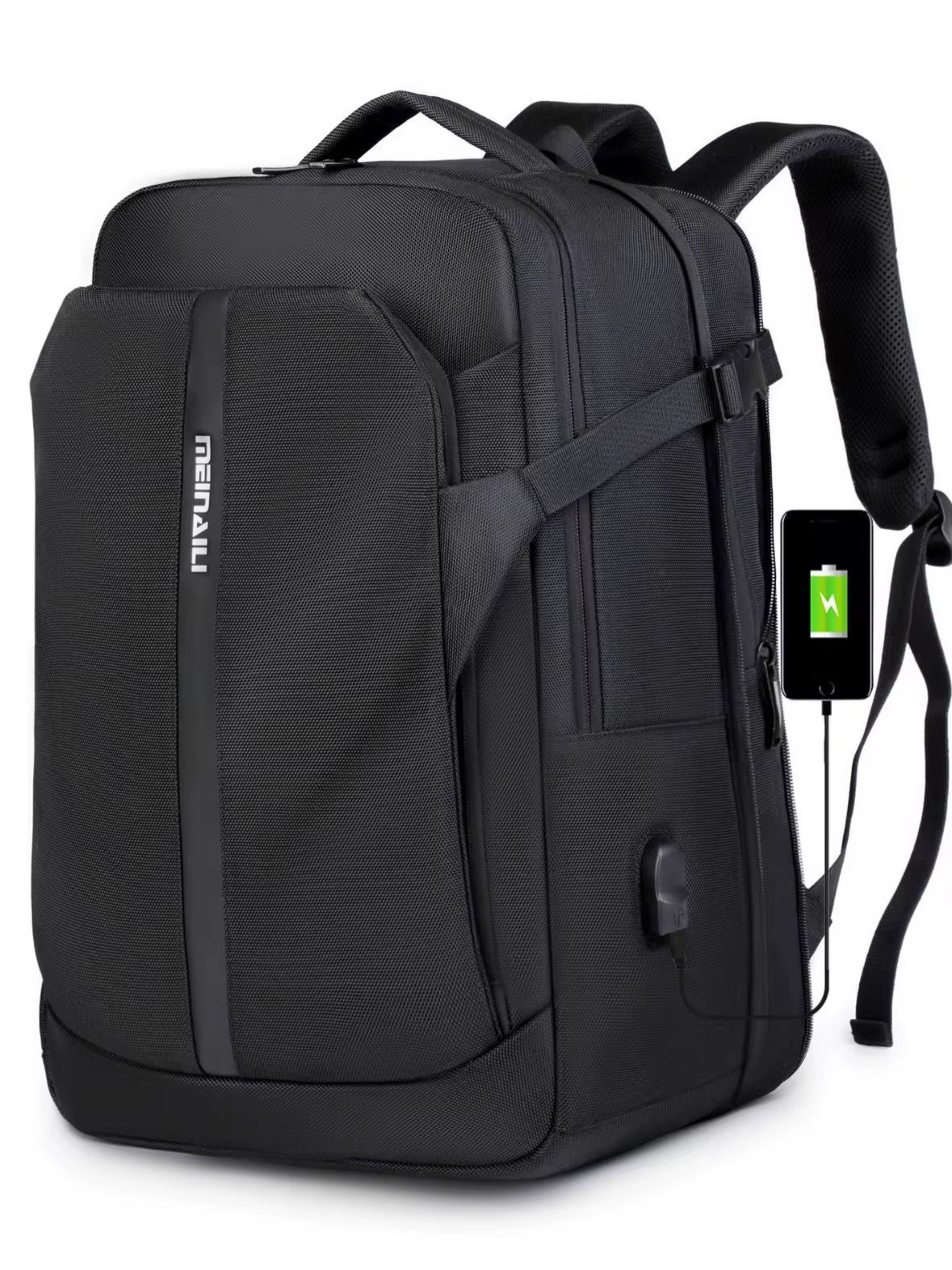 Meinaili 2504 Large Capacity Waterproof Computer Backpack Wet/Dry Separation Business Travel Charging Expansion Feature
