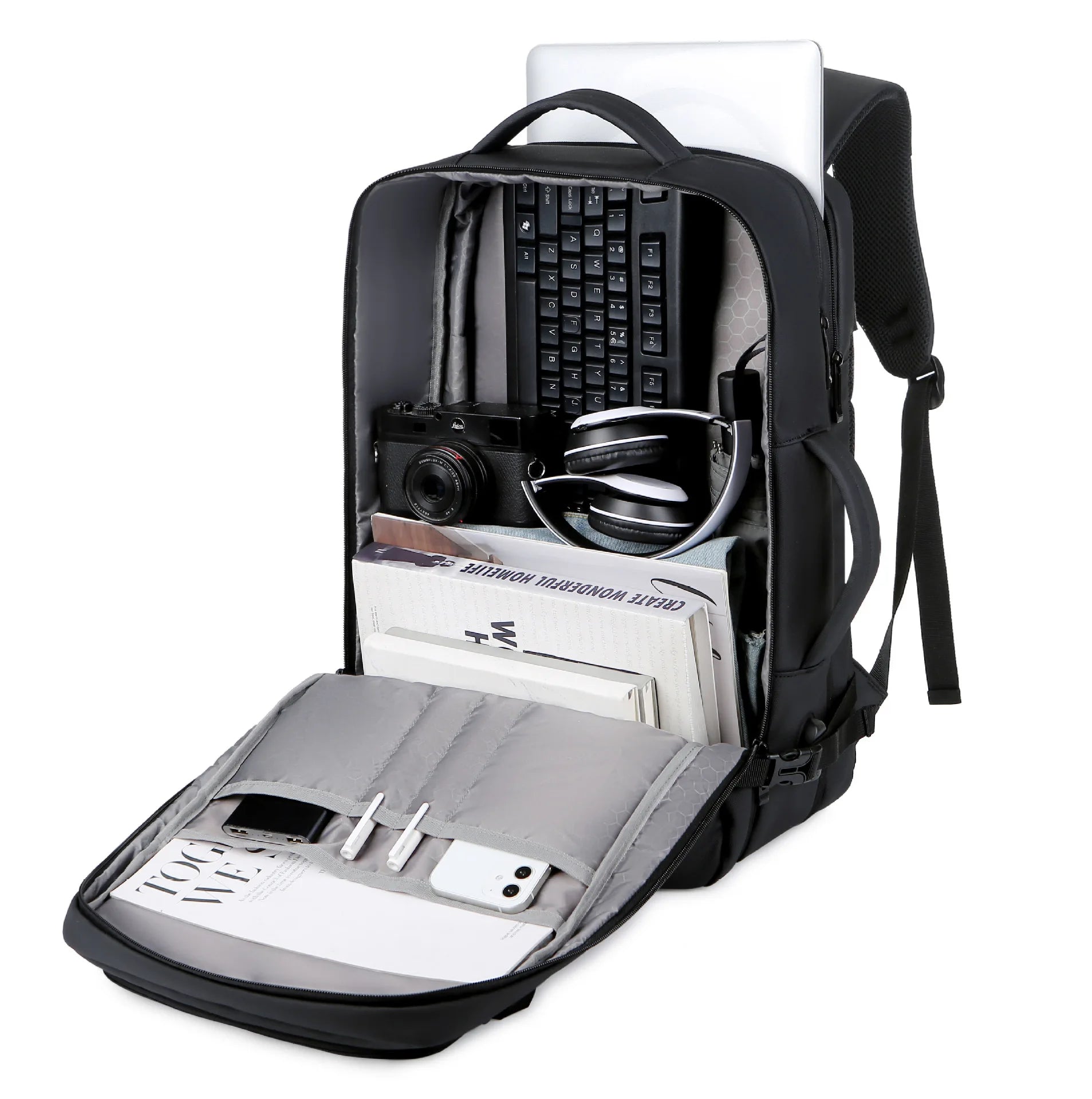 Meinaili Expandable – Men’s Business Backpack (Black)