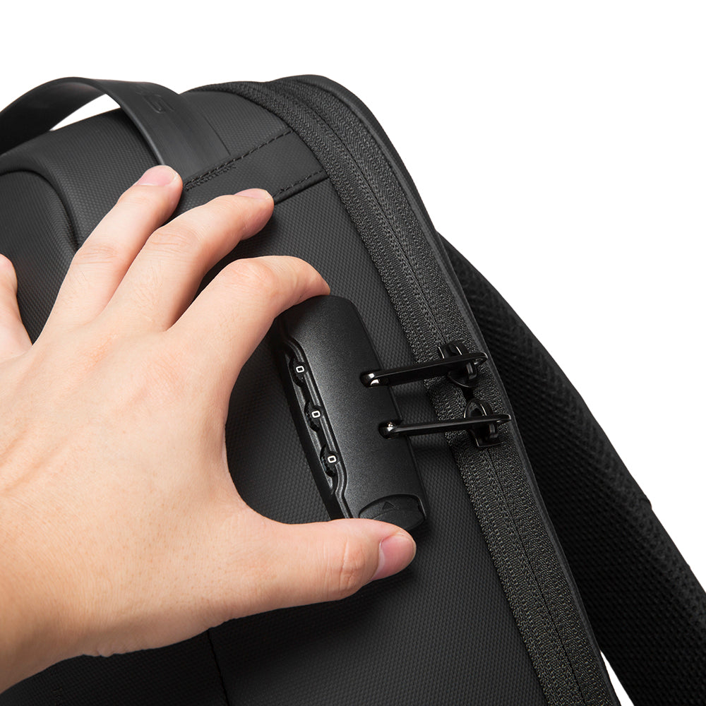 Bange 7225 Waterproof Unisex Travel Laptop Backpack With Usb Charging Black 15.6 Inch Grey