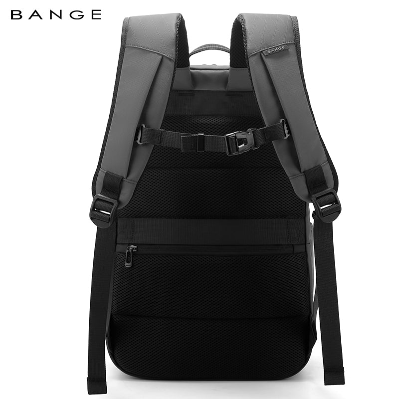 BANGE New  Large Capacity Daily 15.6inch Light Waterproof Business Laptop Men Backpack 3065 Grey