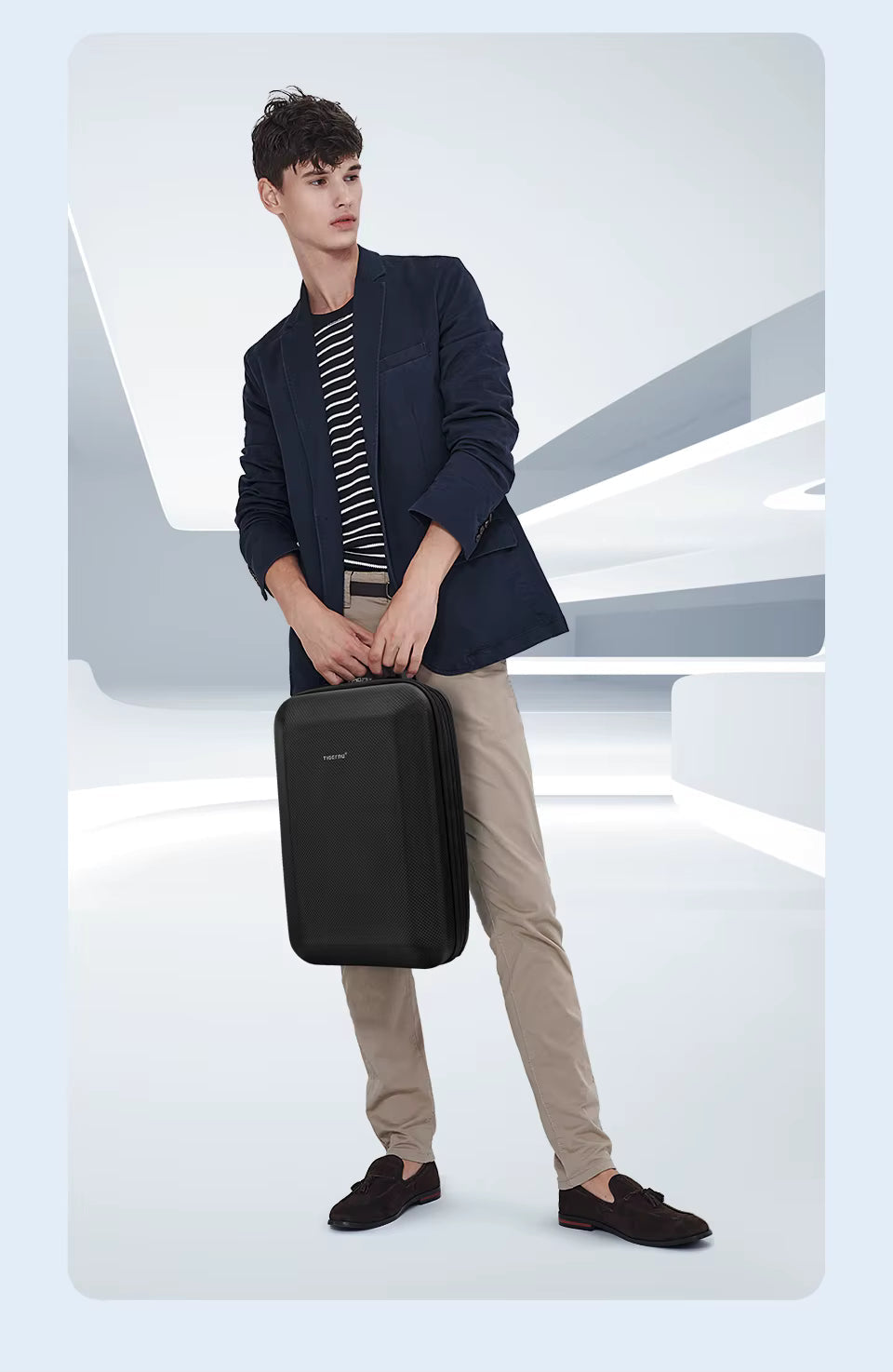 Tigernu Waterproof Black Hard Shell Multifunctional Anti-Theft Backpack Model T-B9152