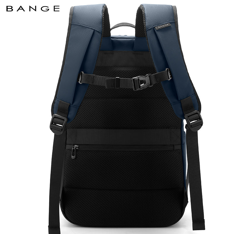 BANGE New  Large Capacity Daily 15.6inch Light Waterproof Business Laptop Men Backpack 3065 Blue