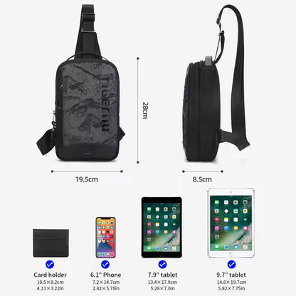 Tigernu T-S8189 camouflage – Sling Crossbody Bag (Black)