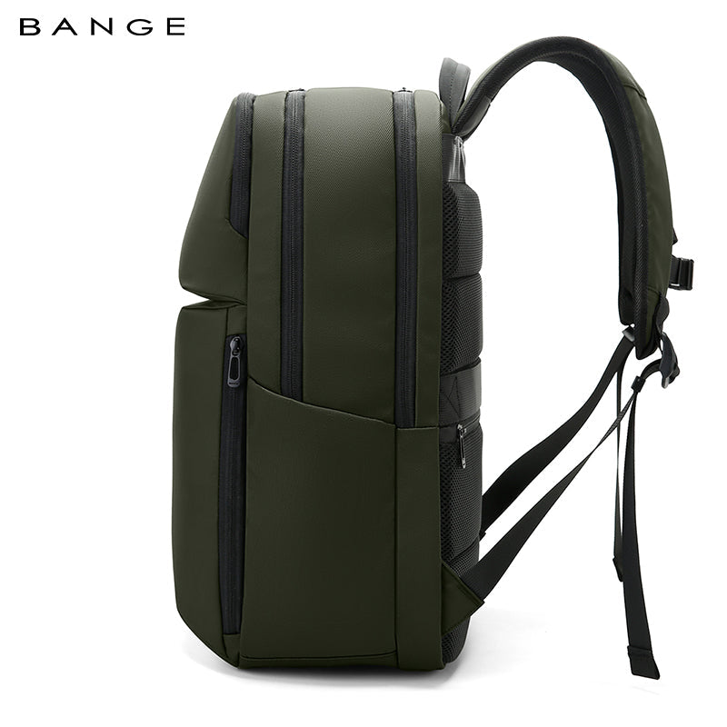 BANGE New Large Capacity Daily 15.6inch Light Waterproof Business Laptop Men Backpack 3065 Green