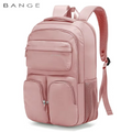 Bange 1807 Polyester Unisex Travel Backpacks Laptop Waterproof Pink