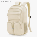 Bange 1807 Polyester Unisex Travel Backpacks Laptop Waterproof Beige