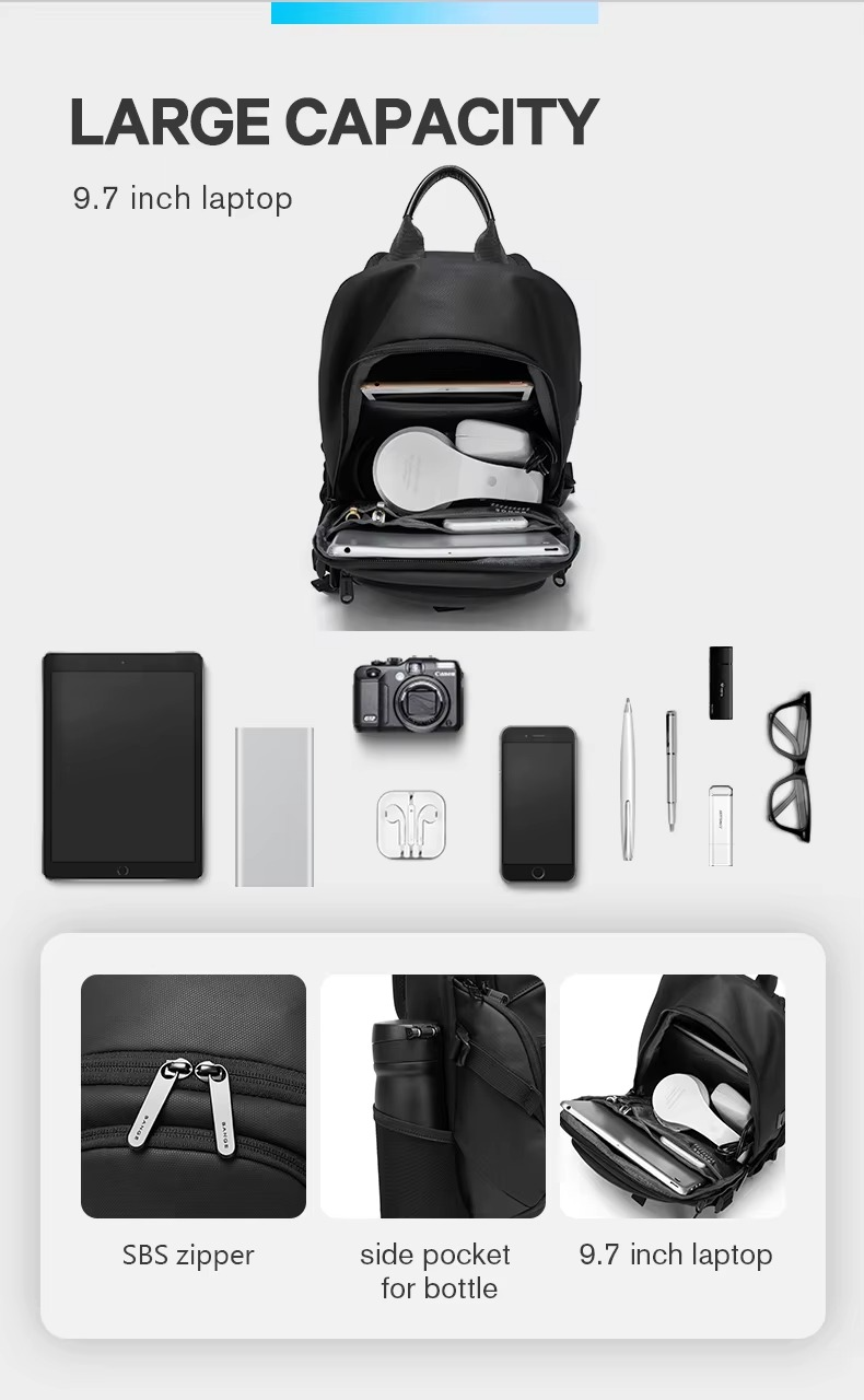 Bange High Quality Multifunctional Crossbody Men Shoulder Waterproof Sling Bag Model Bg 77120 Black