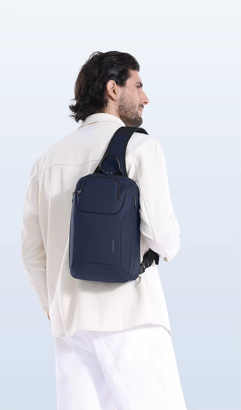 Bange 8031 – Multifunctional Waterproof Anti-theft Men's Sling Shoulder Bag (Blue)