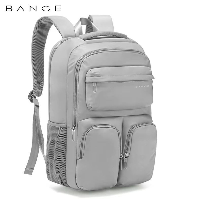 Bange 1807 Polyester Unisex Travel Backpacks Laptop Waterproof Grey
