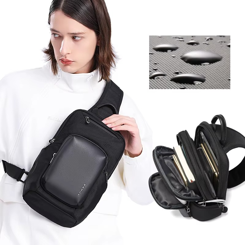 Bange 7718 – Waterproof Anti-theft Shoulder Crossbody Sling Bag (Black)
