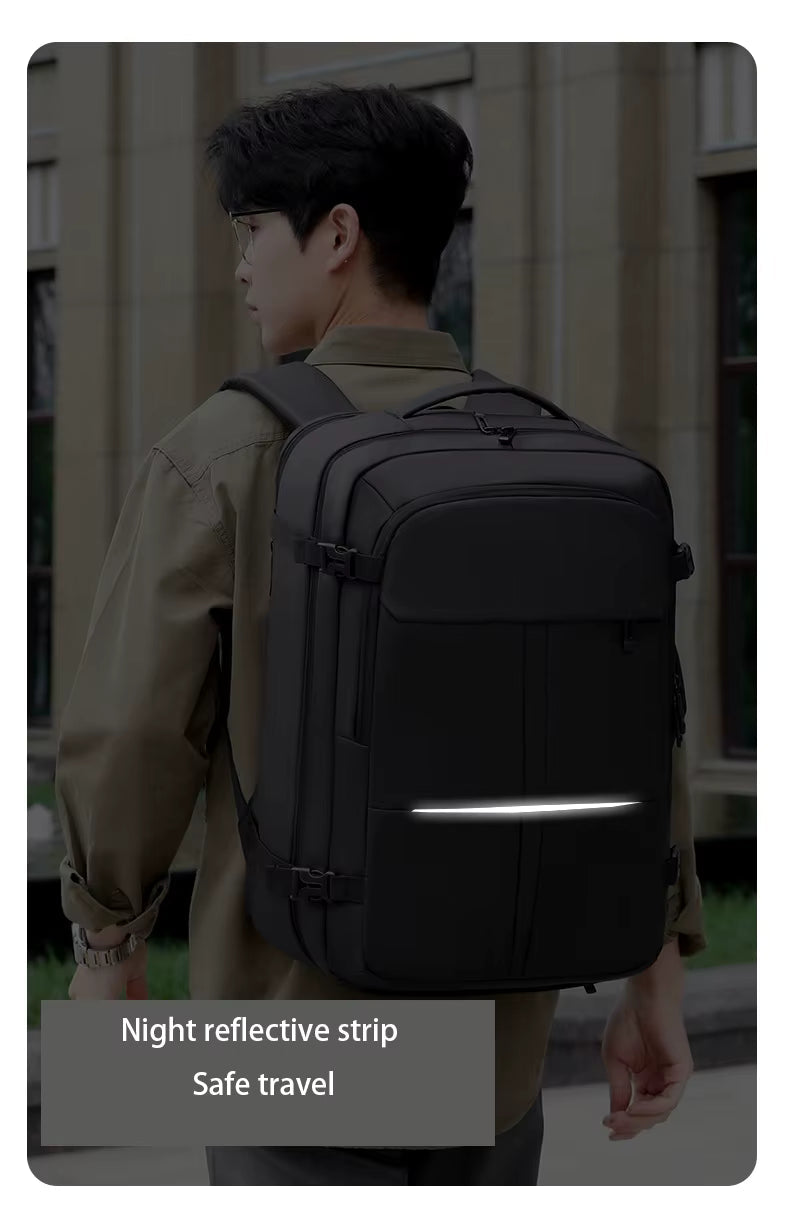 Meinaili 2404 Large Capacity Waterproof Computer Backpack Wet/Dry Separation Shoes Compartment Business Travel Charging Expansion Feature