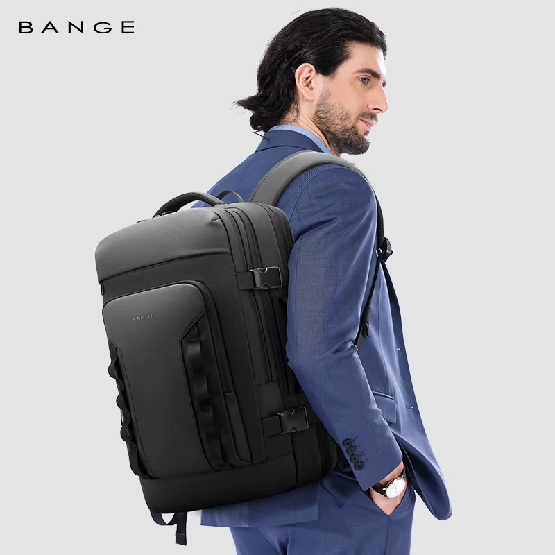 Bange New Design Multifunction Business Expandable Travel Men Waterproof Laptop Backpack 3088 Black