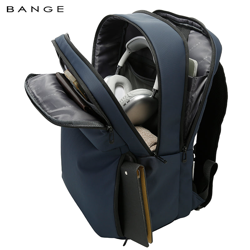 BANGE New  Large Capacity Daily 15.6inch Light Waterproof Business Laptop Men Backpack 3065 Blue
