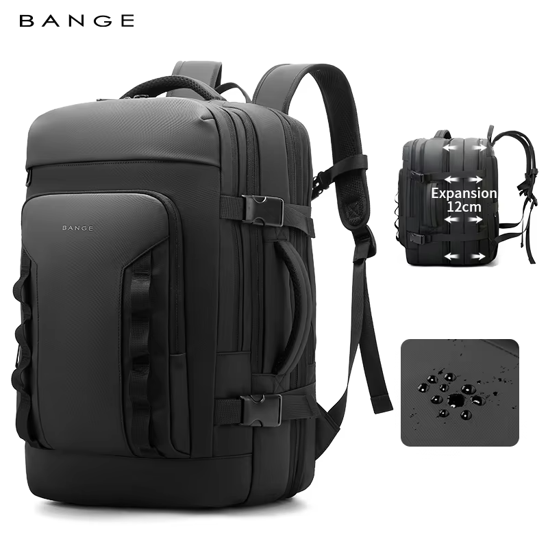 Bange New Design Multifunction Business Expandable Travel Men Waterproof Laptop Backpack 3088 Black