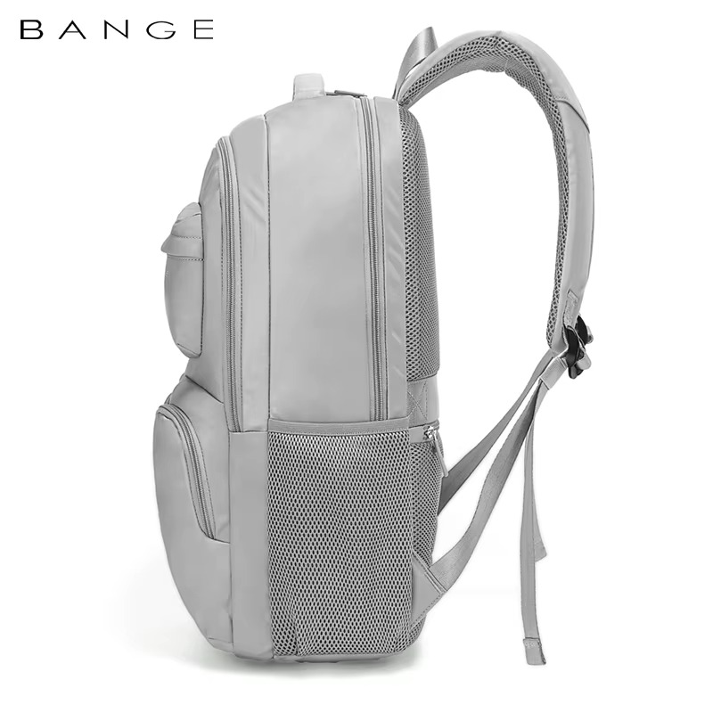 Bange 1807 Polyester Unisex Travel Backpacks Laptop Waterproof Grey
