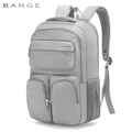 Bange 1807 Polyester Unisex Travel Backpacks Laptop Waterproof Grey