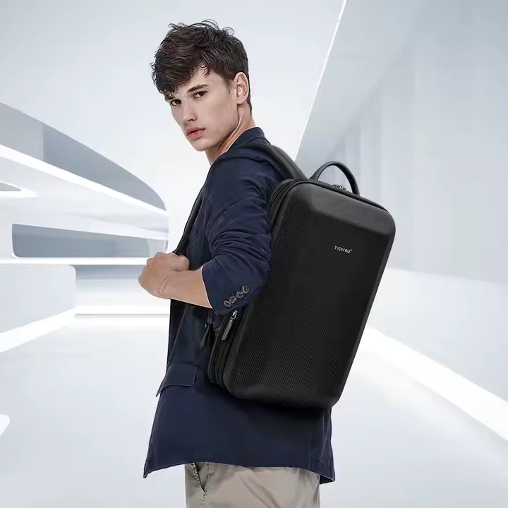 Tigernu Waterproof Black Hard Shell Multifunctional Anti-Theft Backpack Model T-B9152