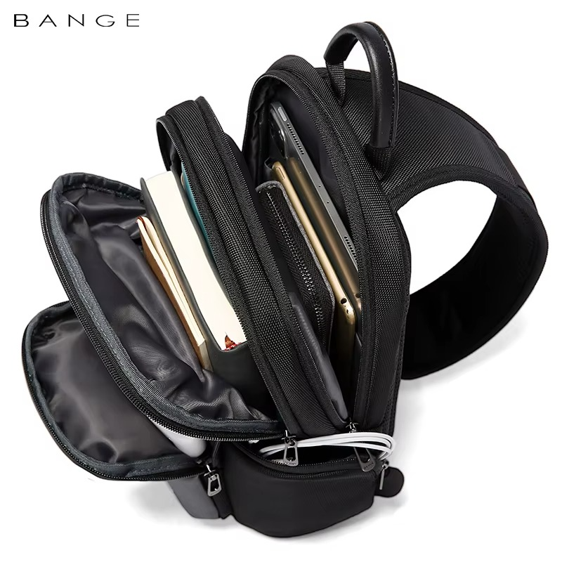Bange 7718 – Waterproof Anti-theft Shoulder Crossbody Sling Bag (Black)