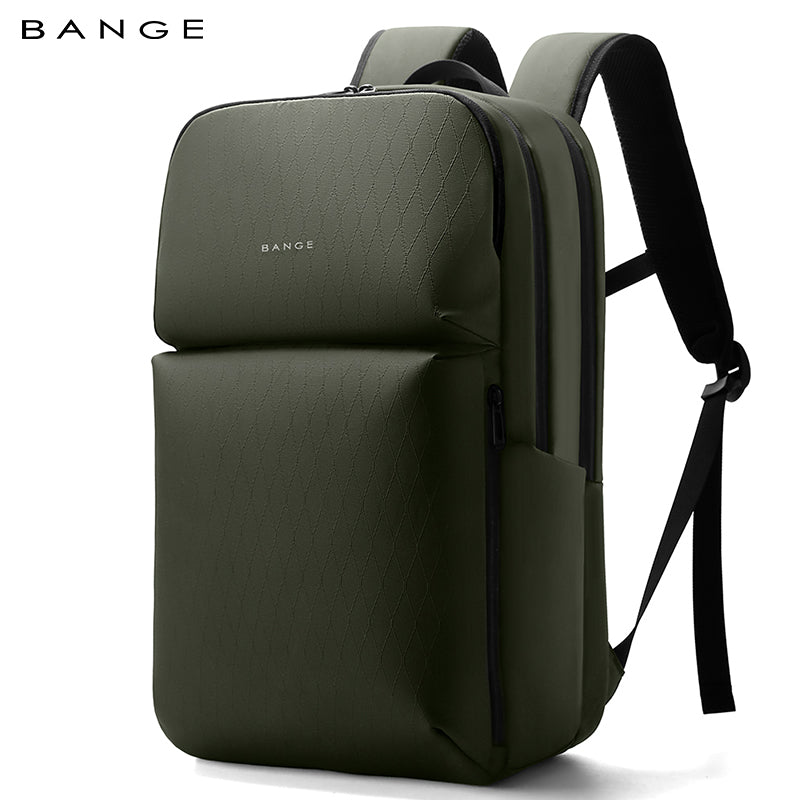 BANGE New Large Capacity Daily 15.6inch Light Waterproof Business Laptop Men Backpack 3065 Green