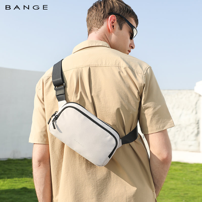 BANGE New Daily Unisex Wholesale Lightweight Cheap Waterproof Custom Men Crossbody Messenger Bag 3097 Black