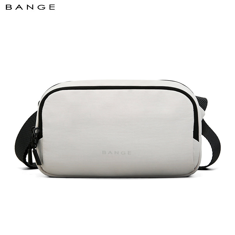 BANGE New Daily Unisex Wholesale Lightweight Cheap Waterproof Custom Men Crossbody Messenger Bag 3097 White