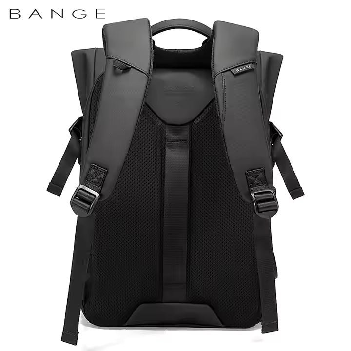 Bange Waterproof Polyester Unisex Anti Theft Backpacks Laptop Model 7700 Black