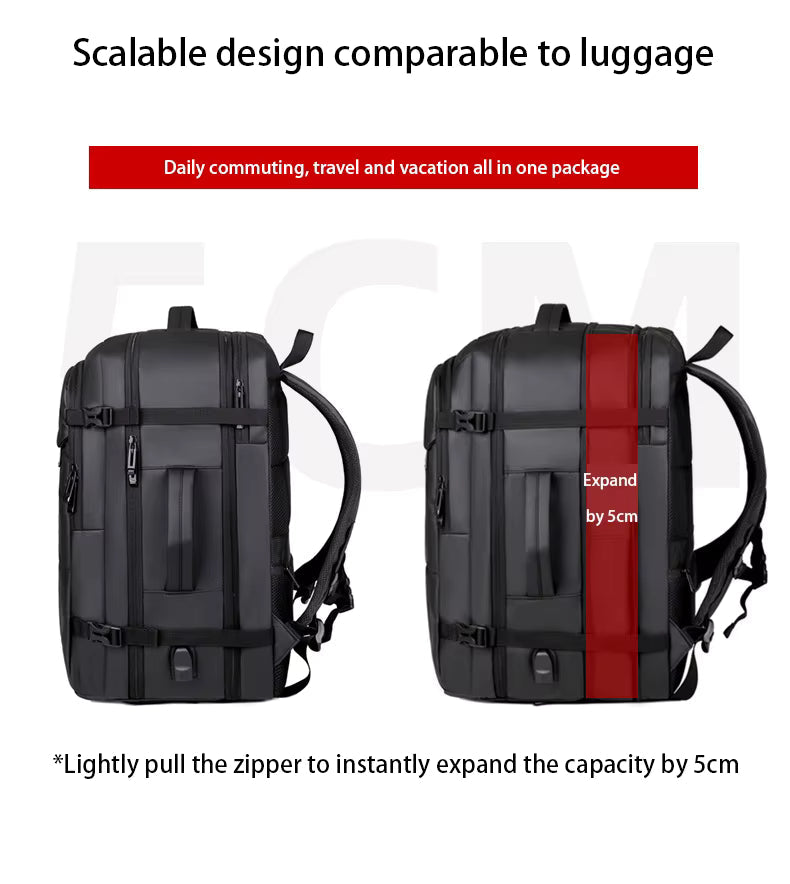 Meinaili 2502 Large Capacity Waterproof Computer Backpack Wet/Dry Separation Shoes Compartment Business Travel Charging Expansion Feature