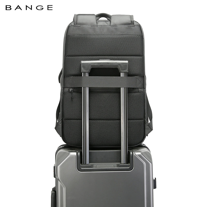 BANGE New Large Capacity Daily 15.6inch Light Waterproof Business Laptop Men Backpack 3068 Blue