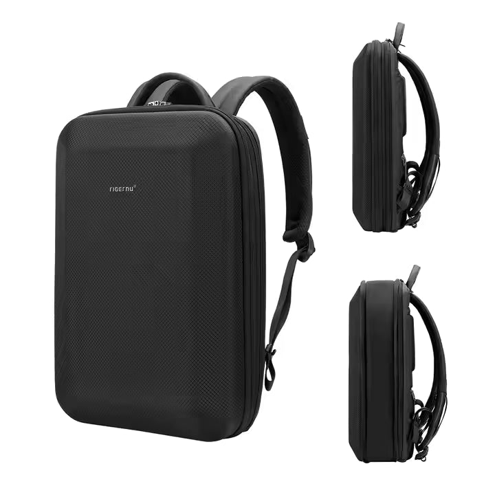Tigernu Waterproof Black Hard Shell Multifunctional Anti-Theft Backpack Model T-B9152