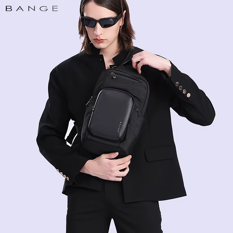 Bange 7718 – Waterproof Anti-theft Shoulder Crossbody Sling Bag (Black)
