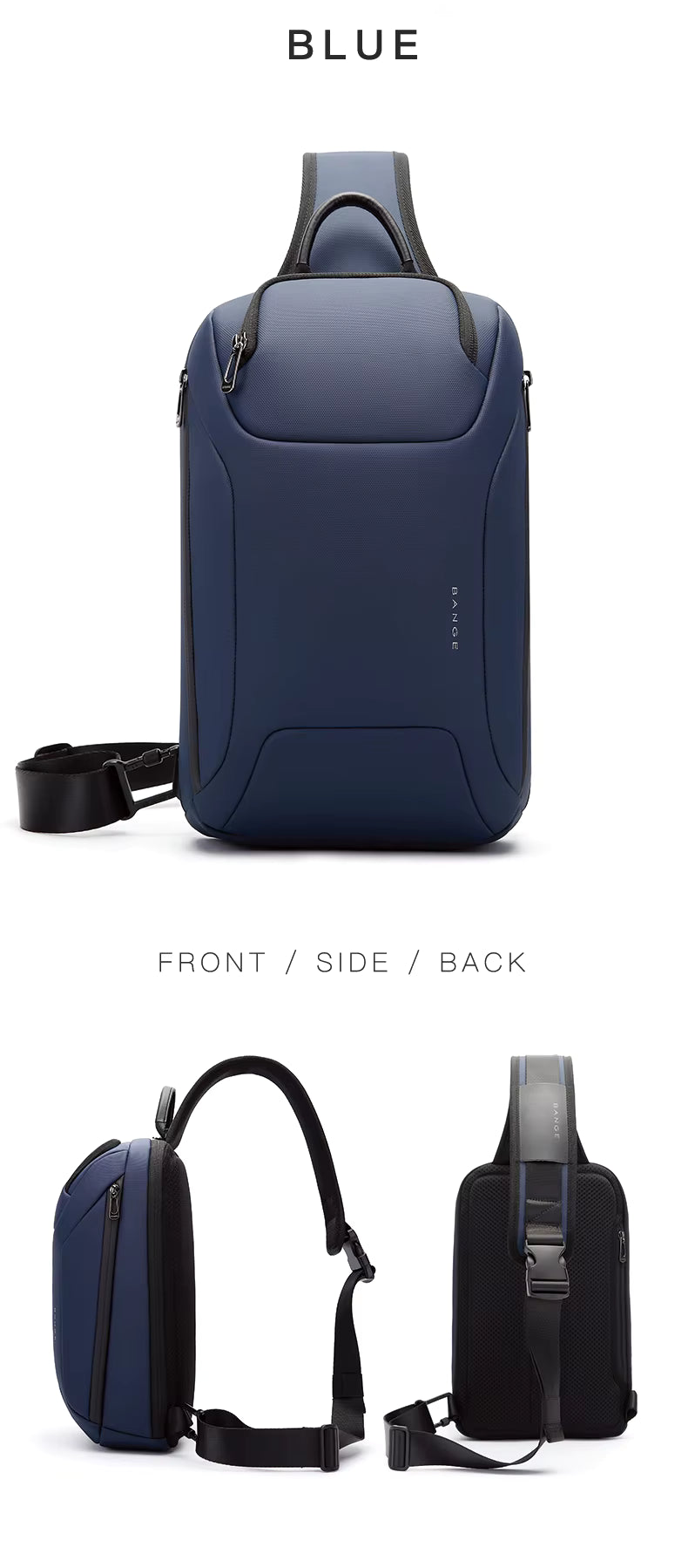 Bange Multifunctional Waterproof Sling Shoulder Men Bag Bg 8031 Blue
