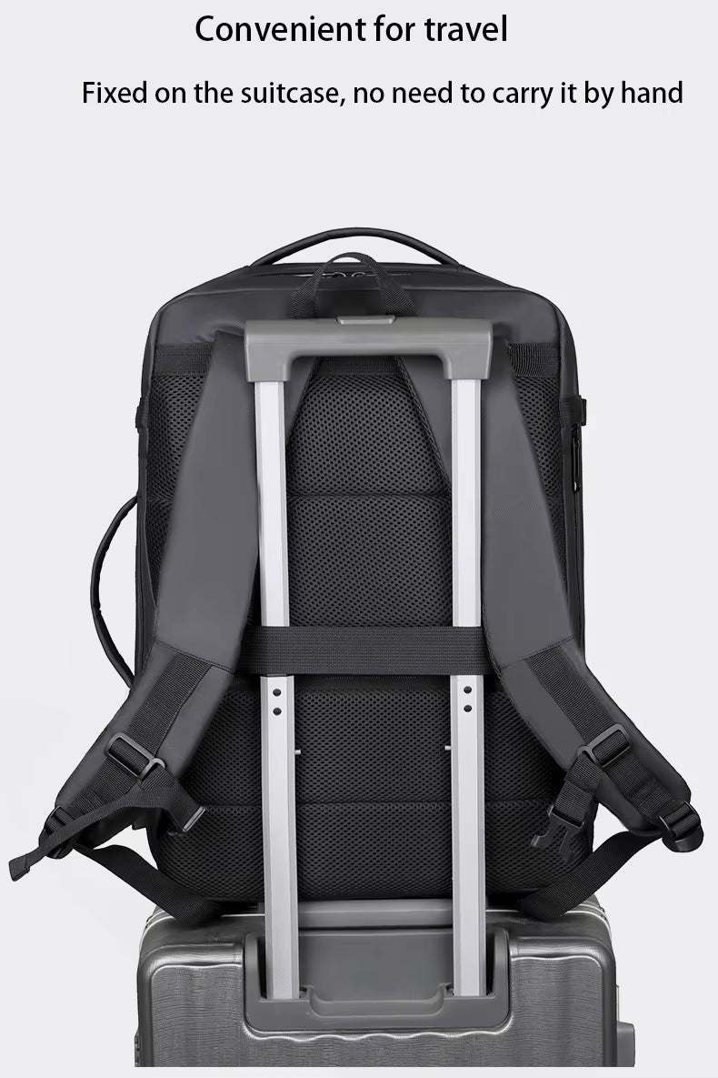 Meinaili 2502 Large Capacity Waterproof Computer Backpack Wet/Dry Separation Shoes Compartment Business Travel Charging Expansion Feature